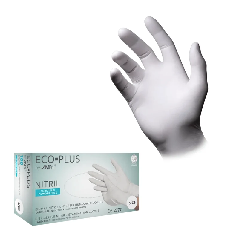 AMPri ECO-PLUS Nitrilhandschuhe puderfrei, Weiß