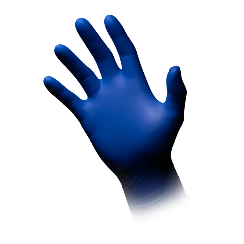 AMPri MED-COMFORT BLUE 300 Nitrilhandschuhe extra Lang puderfrei, blau | Box (100 Stück)
