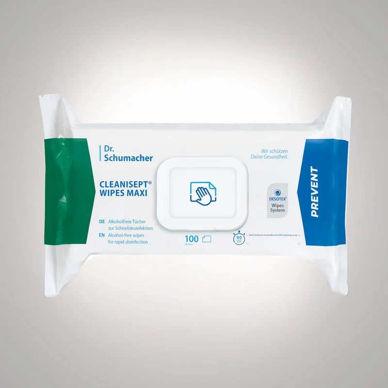 Dr. Schumacher Cleanisept® Wipes Maxi Desinfektionstücher | Packung (100 Tücher)