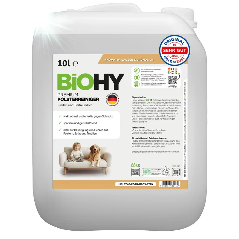 BiOHY Premium nettoyant pour meubles rembourrés, nettoyant pour textiles, nettoyant pour meubles rembourrés, nettoyant pour canapés