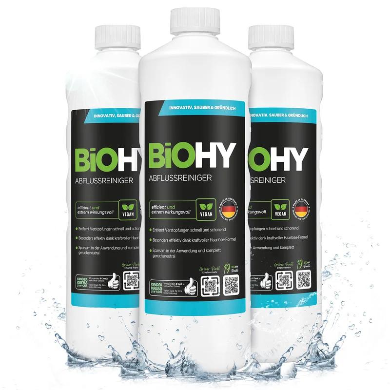 BiOHY déboucheur de canalisations, nettoyant pour tuyaux, produit sans tuyau, concentré