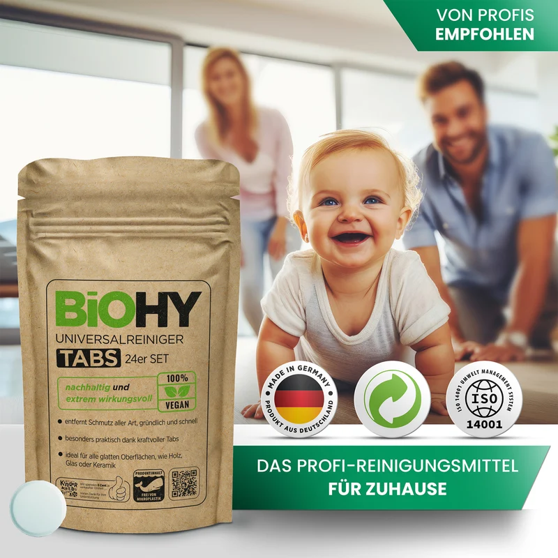 BIOHY Nettoyant universel en pastilles, Nettoyant en pastilles, Nettoyant multi-usages en pastilles