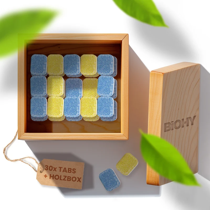BiOHY Tout-en-un Pastilles pour lave-vaisselle, Pastilles pour lave-vaisselle, Pastilles pour lave-vaisselle