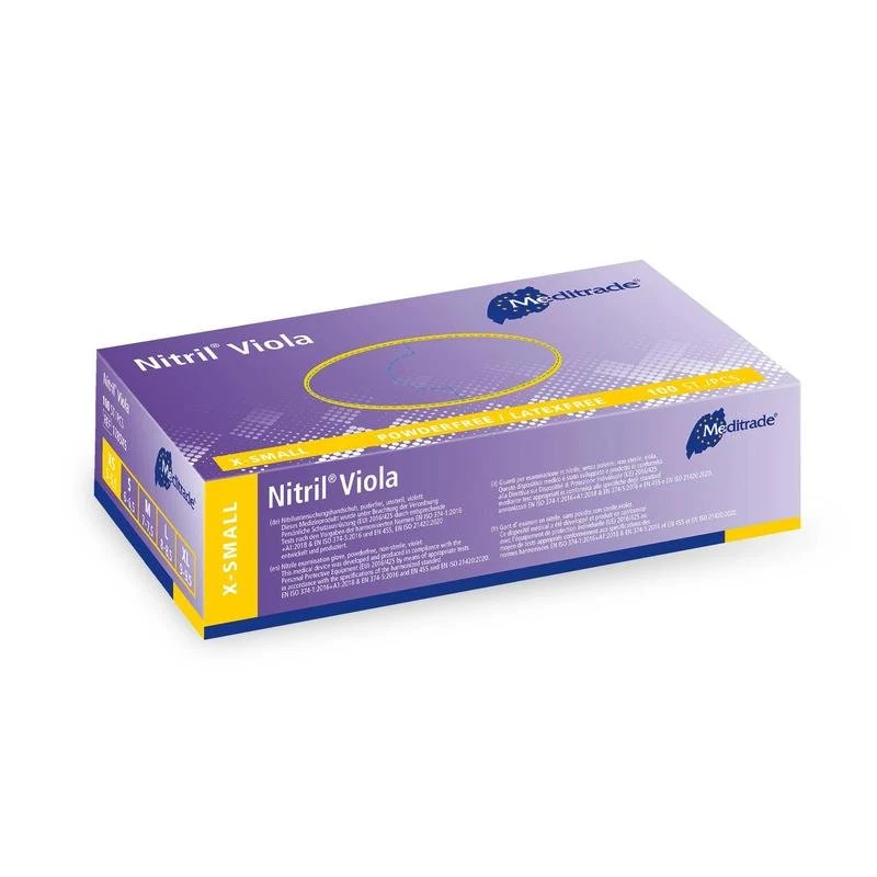Meditrade Nitril® Viola Nitrilhandschuhe Farbig lila