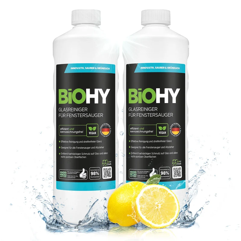 BiOHY Nettoyant pour vitres pour aspirateur de vitres, nettoyant pour vitres