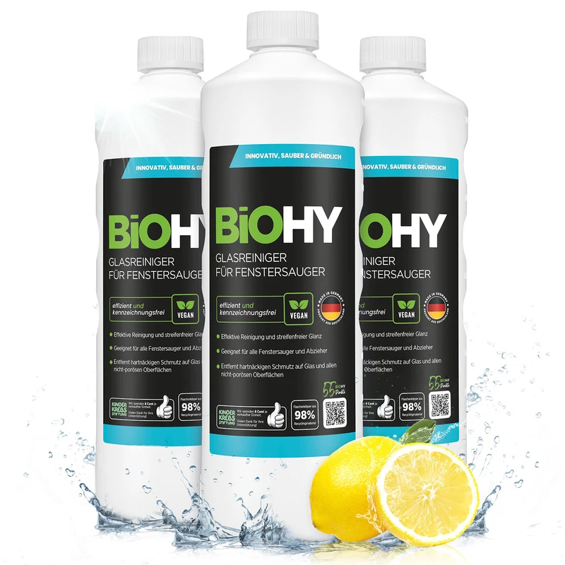 BiOHY Nettoyant pour vitres pour aspirateur de vitres, nettoyant pour vitres