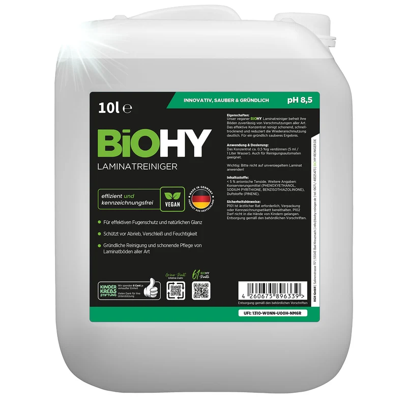 Nettoyant pour stratifiés BiOHY, entretien des stratifiés, nettoyant pour vinyle
