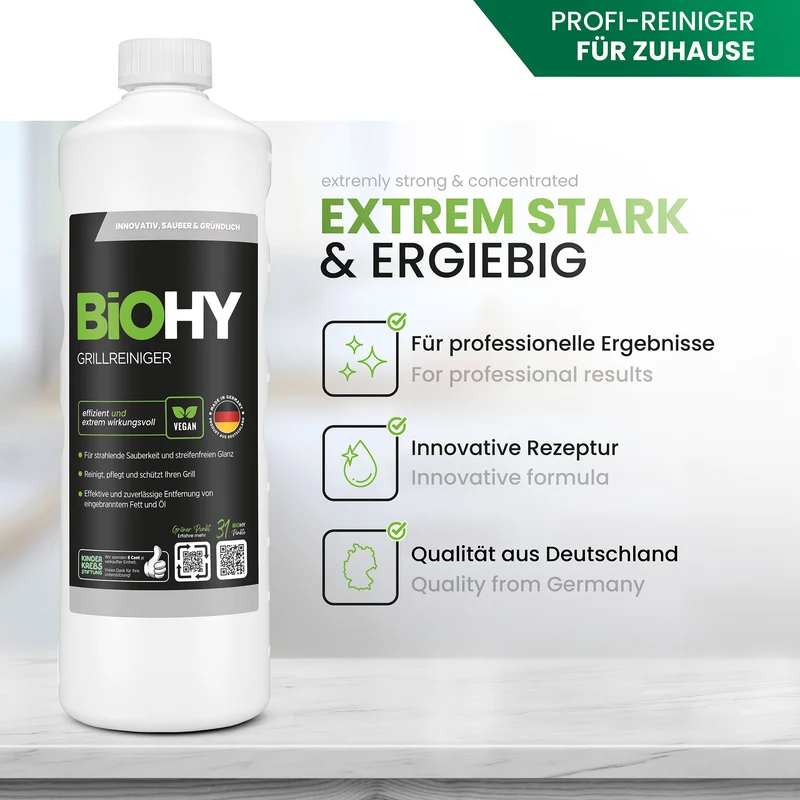 BiOHY nettoyant pour barbecue, nettoyant pour barbecue à gaz, nettoyant pour BBQ, nettoyant pour grille de barbecue