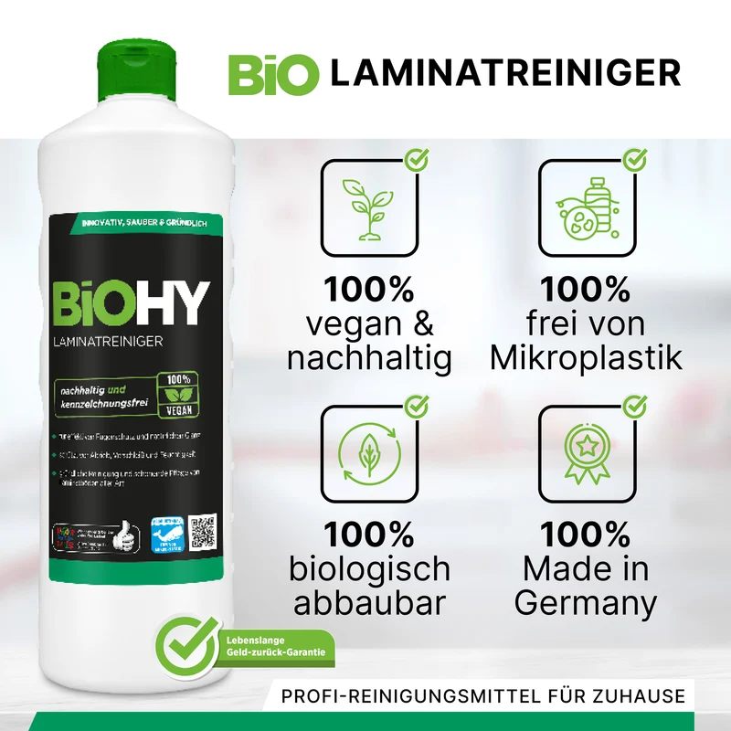 Nettoyant pour stratifiés BiOHY, entretien des stratifiés, nettoyant pour vinyle