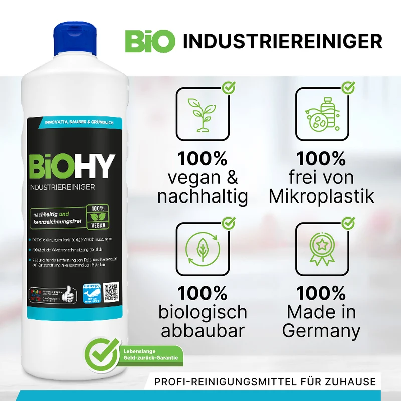 BiOHY nettoyant industriel, nettoyant pour atelier, nettoyant universel, concentré
