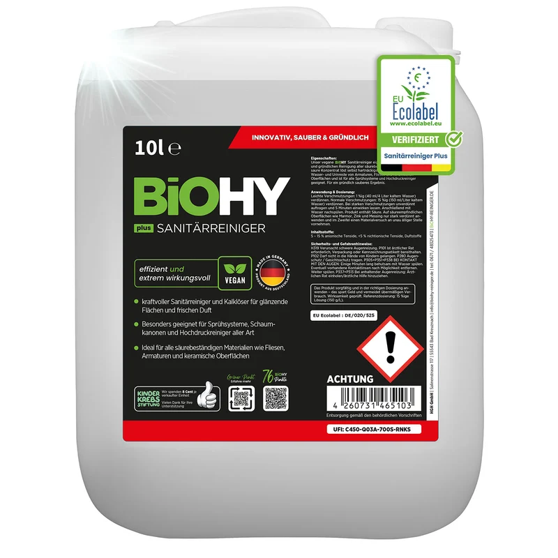 BiOHY nettoyant sanitaire, nettoyant salle de bain, détartrant, nettoyant salle de bain