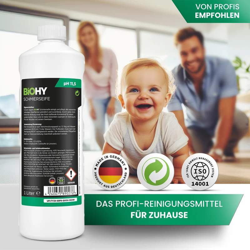 BiOHY savon mou, solution de savon mou, nettoyant pour sol, concentré