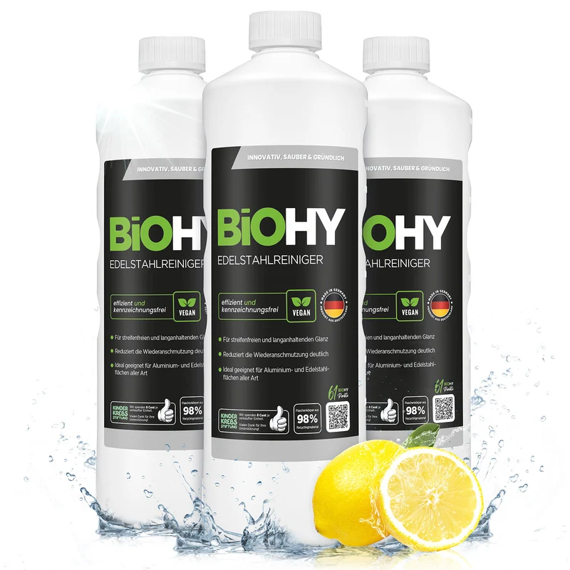 BiOHY nettoyant inox, nettoyant inox spray, produit d'entretien inox, produit de nettoyage inox