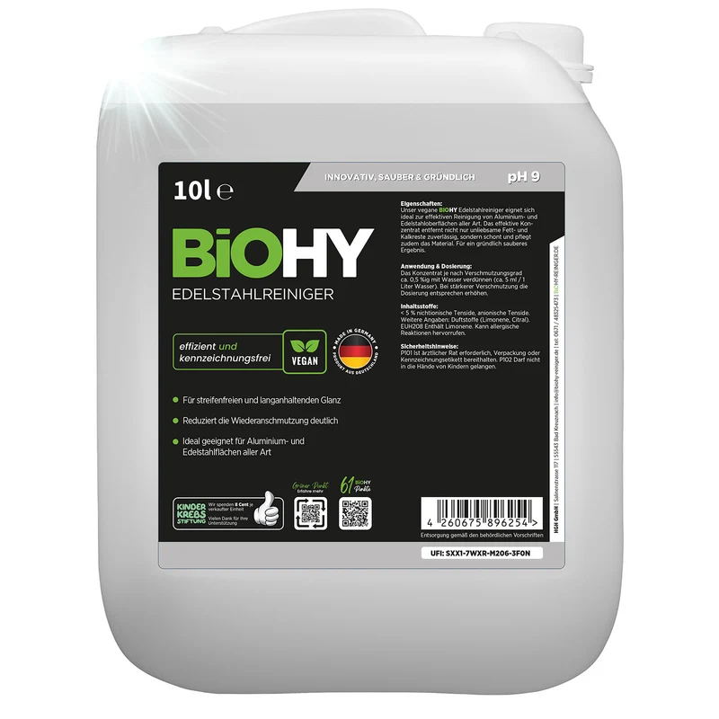 BiOHY nettoyant inox, nettoyant inox spray, produit d'entretien inox, produit de nettoyage inox
