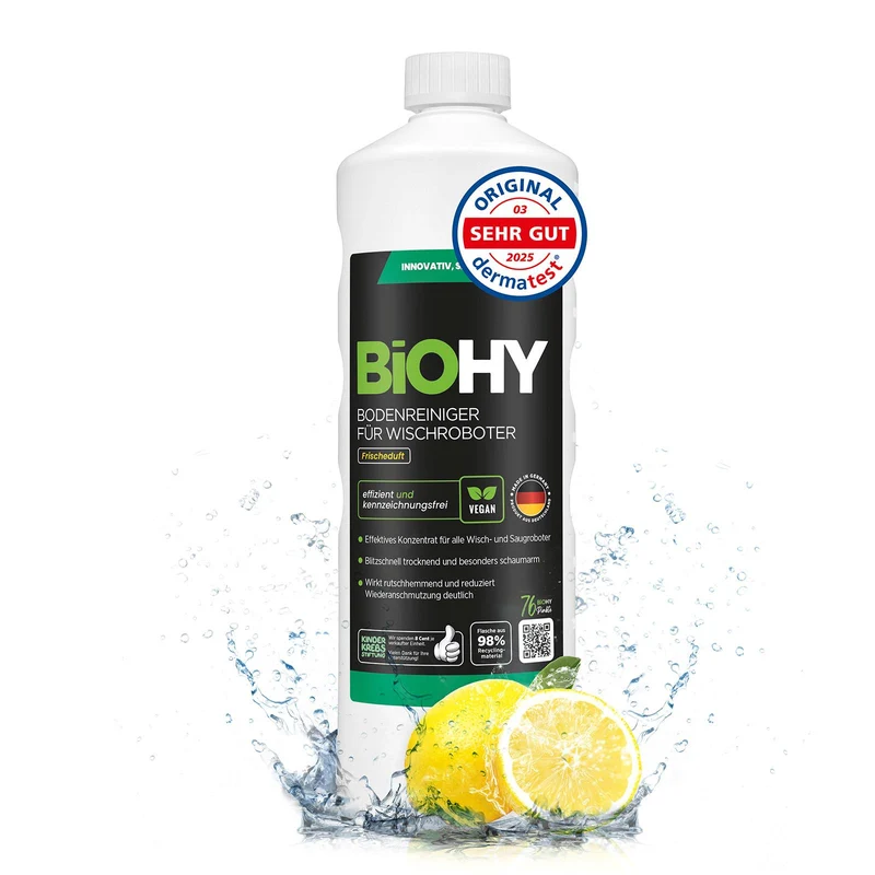 BiOHY Nettoyant sols pour robots de nettoyage, Nettoyant, Entretien des sols, Nettoyant sols non moussant