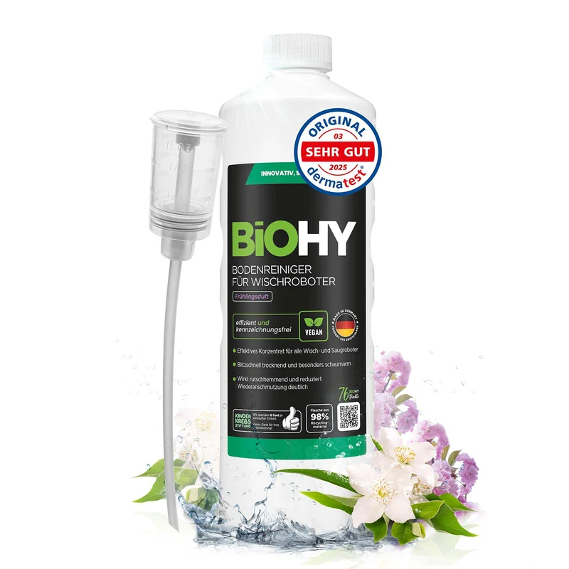 BiOHY Nettoyant sols pour robots de nettoyage, Nettoyant, Entretien des sols, Nettoyant sols non moussant