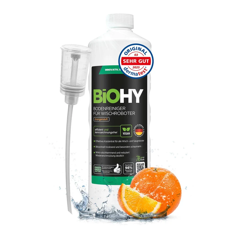 BiOHY Nettoyant sols pour robots de nettoyage, Nettoyant, Entretien des sols, Nettoyant sols non moussant