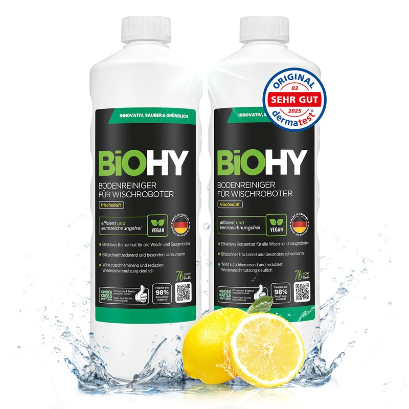 BiOHY Nettoyant sols pour robots de nettoyage, Nettoyant, Entretien des sols, Nettoyant sols non moussant