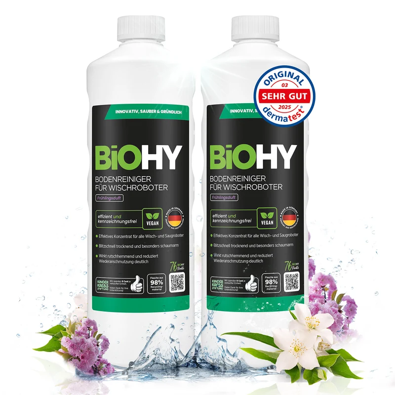BiOHY Nettoyant sols pour robots de nettoyage, Nettoyant, Entretien des sols, Nettoyant sols non moussant