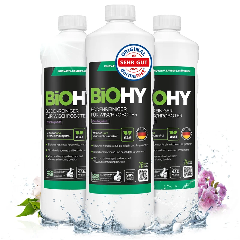 BiOHY Nettoyant sols pour robots de nettoyage, Nettoyant, Entretien des sols, Nettoyant sols non moussant
