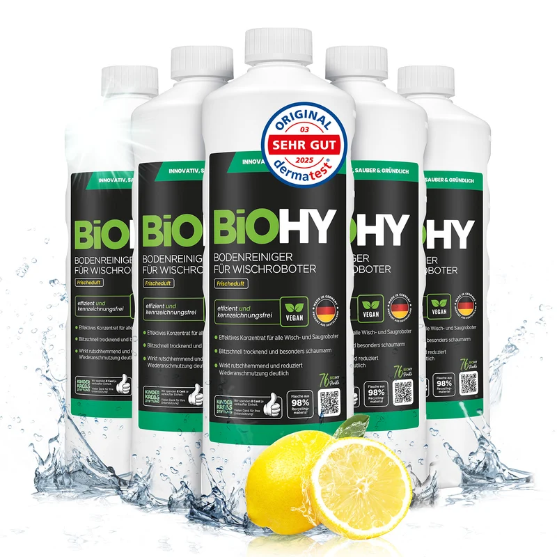 BiOHY Nettoyant sols pour robots de nettoyage, Nettoyant, Entretien des sols, Nettoyant sols non moussant