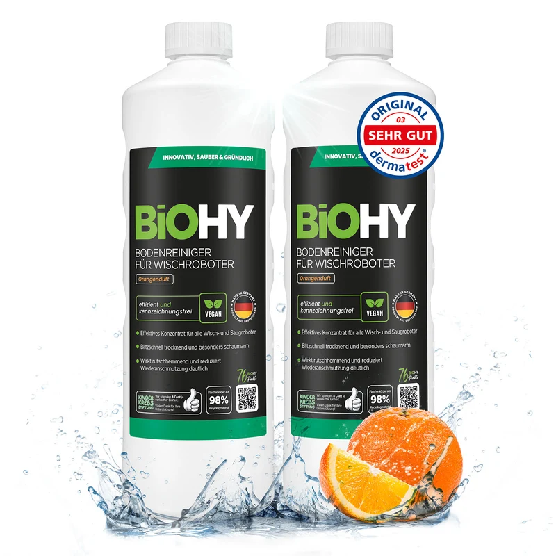 BiOHY Nettoyant sols pour robots de nettoyage, Nettoyant, Entretien des sols, Nettoyant sols non moussant