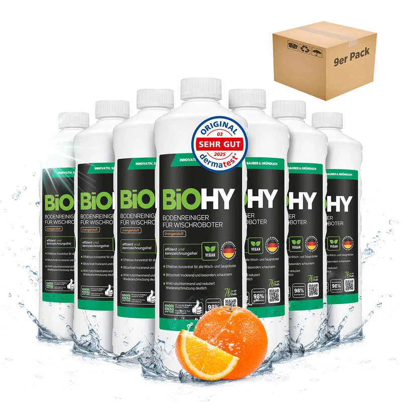 BiOHY Nettoyant sols pour robots de nettoyage, Nettoyant, Entretien des sols, Nettoyant sols non moussant