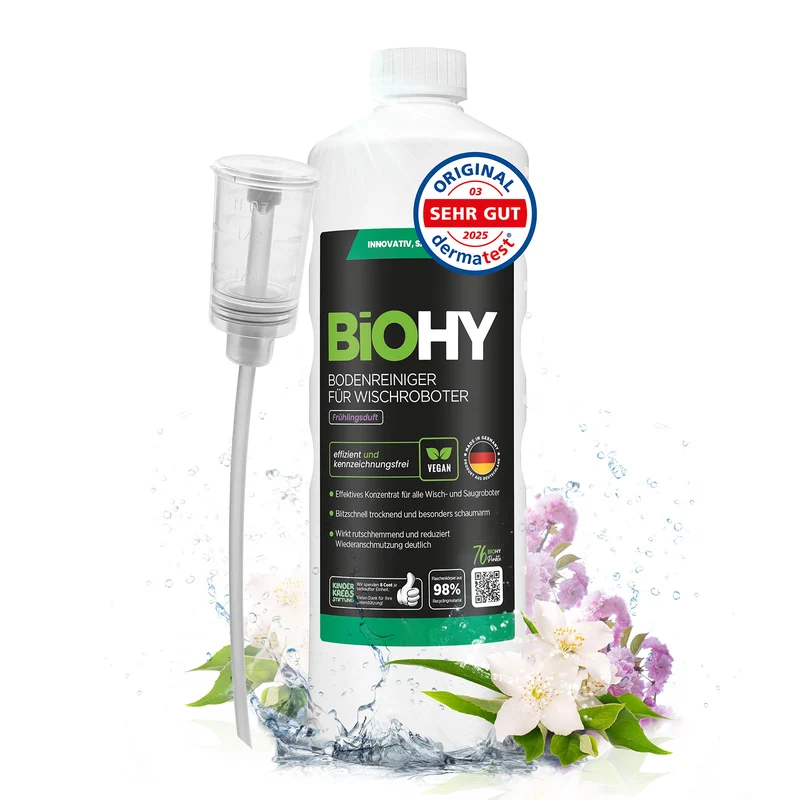 BiOHY Nettoyant sols pour robots de nettoyage, Nettoyant, Entretien des sols, Nettoyant sols non moussant