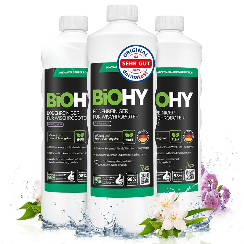 BiOHY Nettoyant sols pour robots de nettoyage, Nettoyant, Entretien des sols, Nettoyant sols non moussant