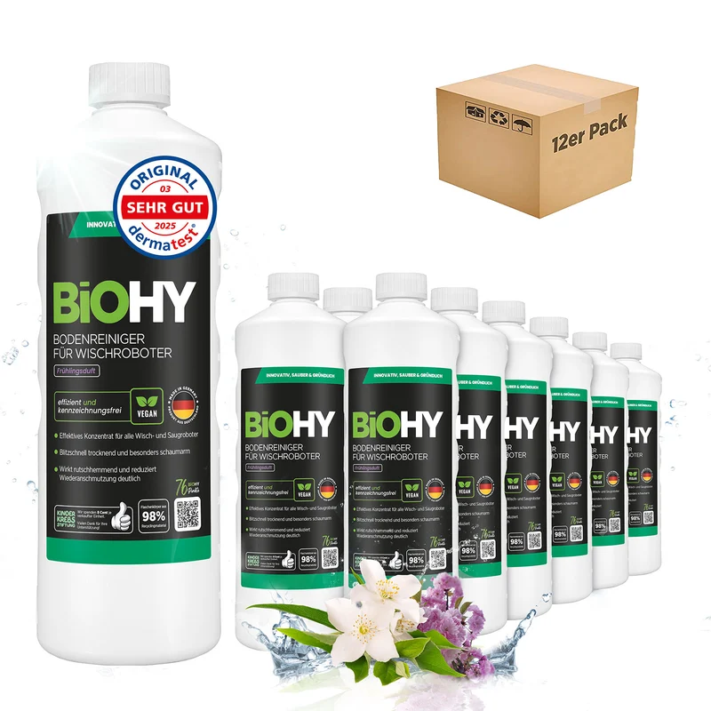 BiOHY Nettoyant sols pour robots de nettoyage, Nettoyant, Entretien des sols, Nettoyant sols non moussant
