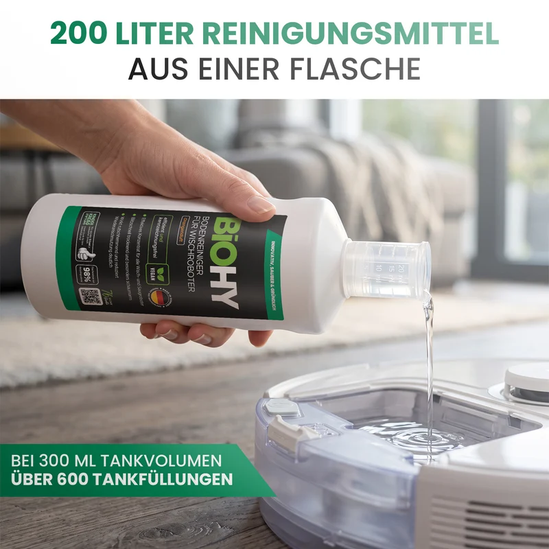 BiOHY Nettoyant sols pour robots de nettoyage, Nettoyant, Entretien des sols, Nettoyant sols non moussant