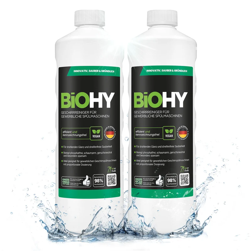 BiOHY détergent pour la vaisselle, liquide vaisselle, concentré