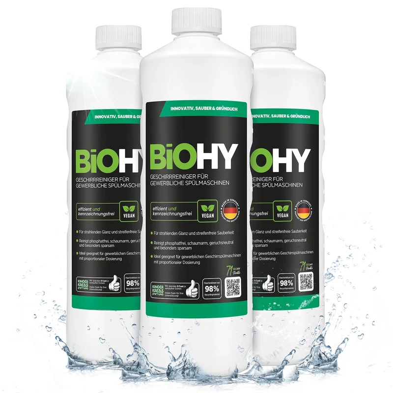 BiOHY détergent pour la vaisselle, liquide vaisselle, concentré