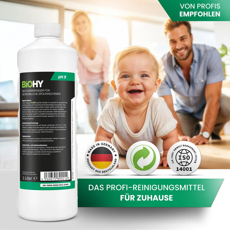 BiOHY détergent pour la vaisselle, liquide vaisselle, concentré