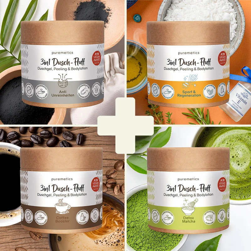3in1 Dusch-Fluff Set 'Wirkstoff-Actives'