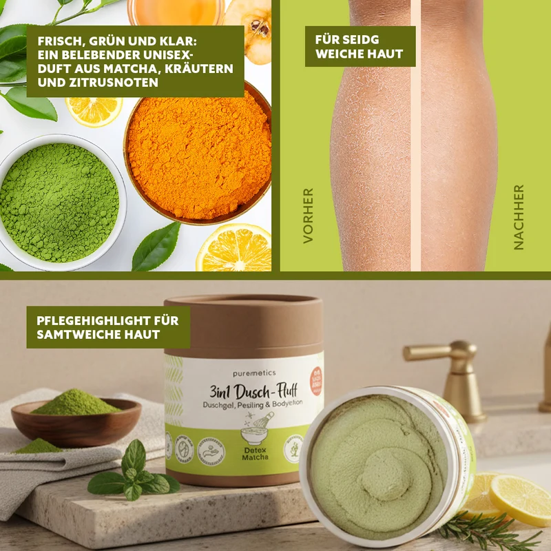 3in1 Dusch-Fluff 'Detox Matcha'