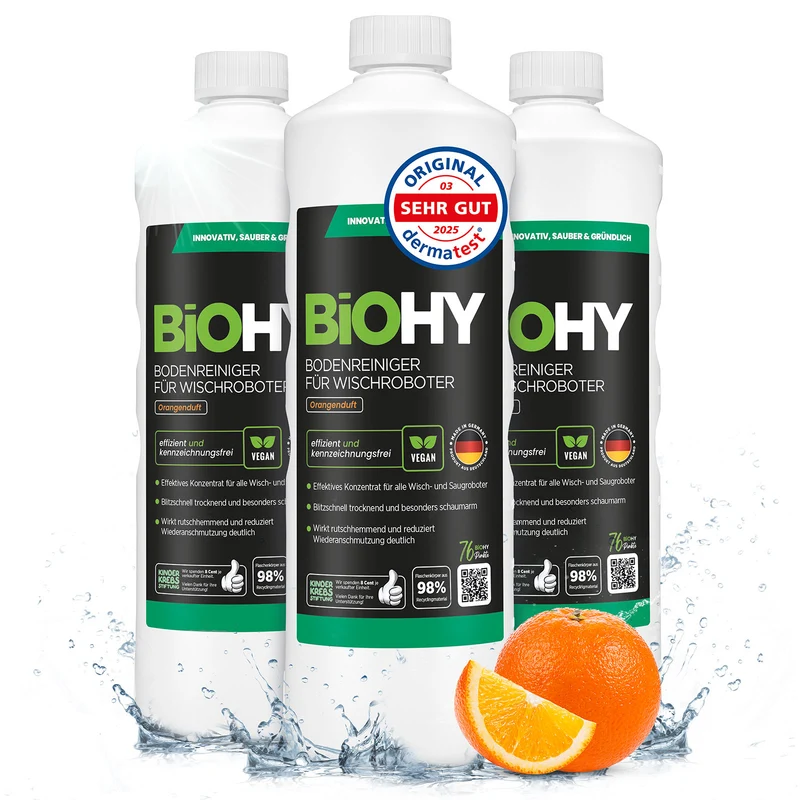 BiOHY Nettoyant sols pour robots de nettoyage, Nettoyant, Entretien des sols, Nettoyant sols non moussant