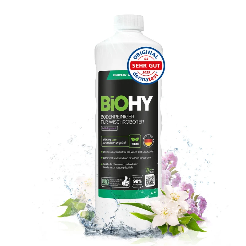 BiOHY Nettoyant sols pour robots de nettoyage, Nettoyant, Entretien des sols, Nettoyant sols non moussant