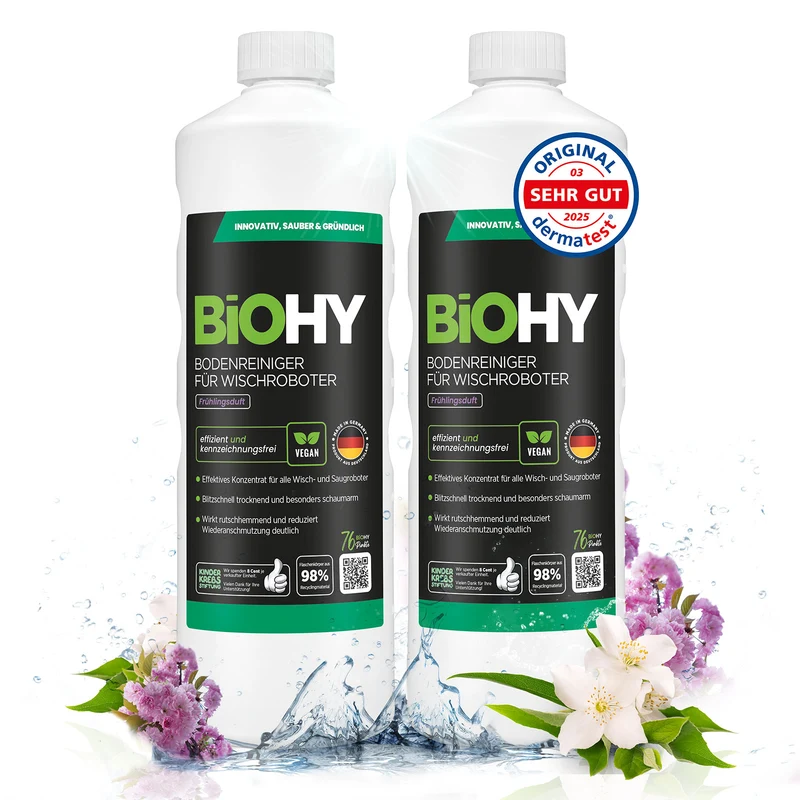 BiOHY Nettoyant sols pour robots de nettoyage, Nettoyant, Entretien des sols, Nettoyant sols non moussant