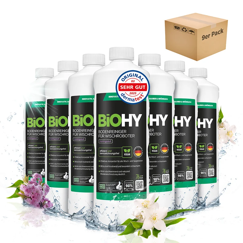 BiOHY Nettoyant sols pour robots de nettoyage, Nettoyant, Entretien des sols, Nettoyant sols non moussant