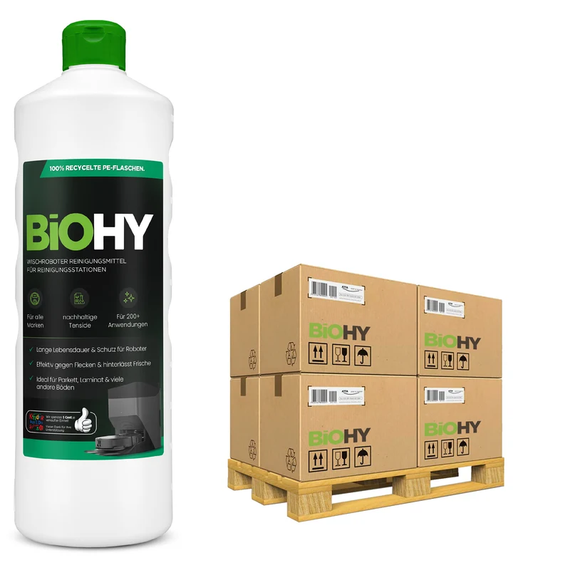 BiOHY Nettoyant pour stations de nettoyage de robots d'essuyage, Nettoyant pour robots d'essuyage, Concentré, B2B