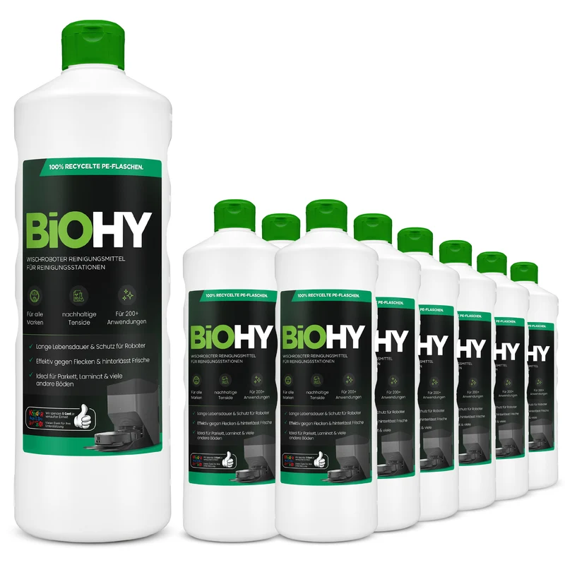 BiOHY Nettoyant pour stations de nettoyage de robots d'essuyage, Nettoyant pour robots d'essuyage, Concentré, B2B