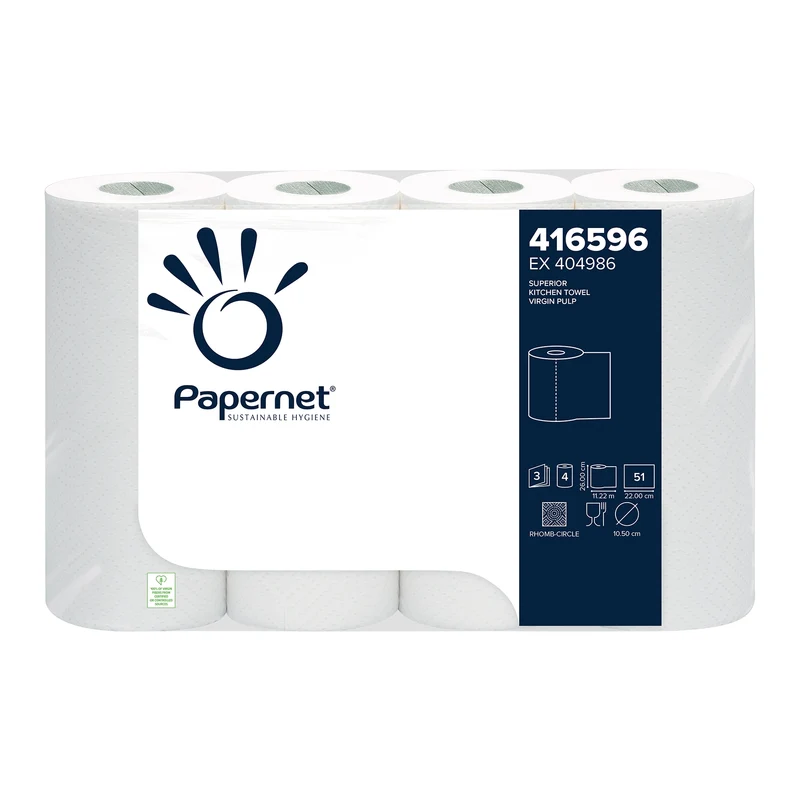 Papernet Küchenrolle 416596, 4 Rollen, 3-lagig