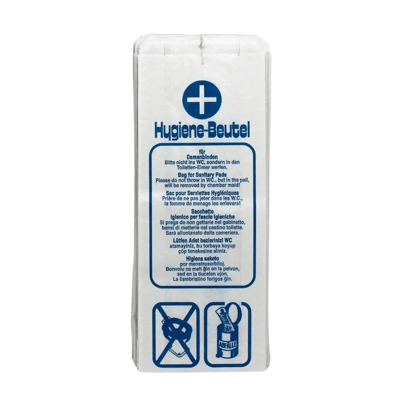 DEISS Hygienebeutel 07146, weiß mit blauem Aufdruck