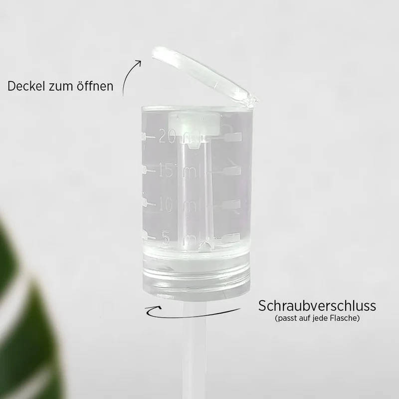 Doseur BiOHY, aide au dosage pratique pour les bouteilles de 250ml, 500ml et 1l