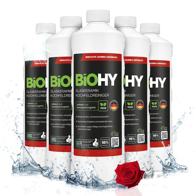 BiOHY nettoyant pour table de cuisson vitrocéramique, nettoyant pour table vitrocéramique, nettoyant pour cuisinière