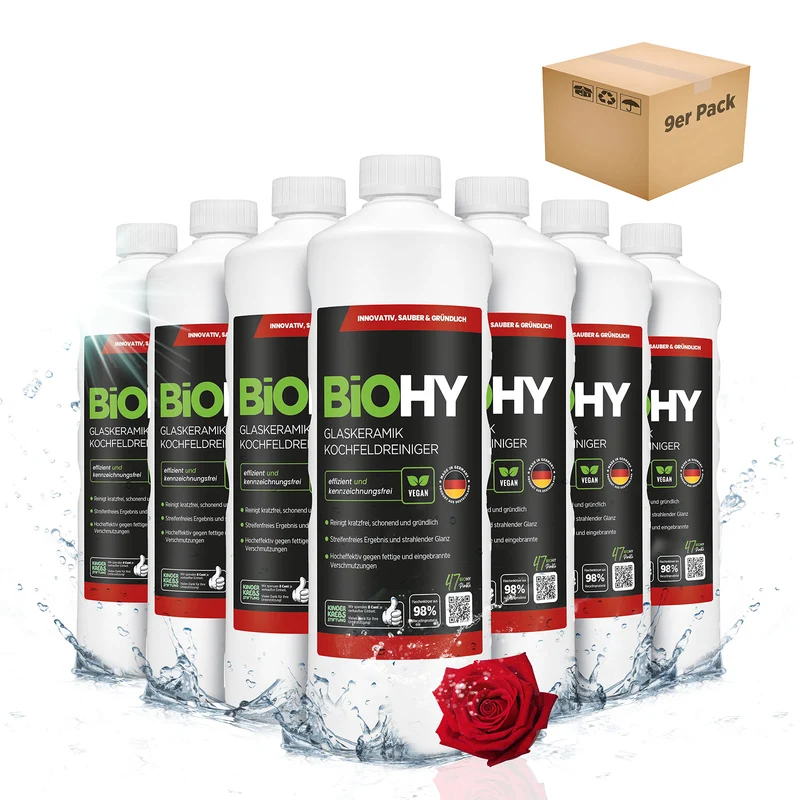 BiOHY nettoyant pour table de cuisson vitrocéramique, nettoyant pour table vitrocéramique, nettoyant pour cuisinière