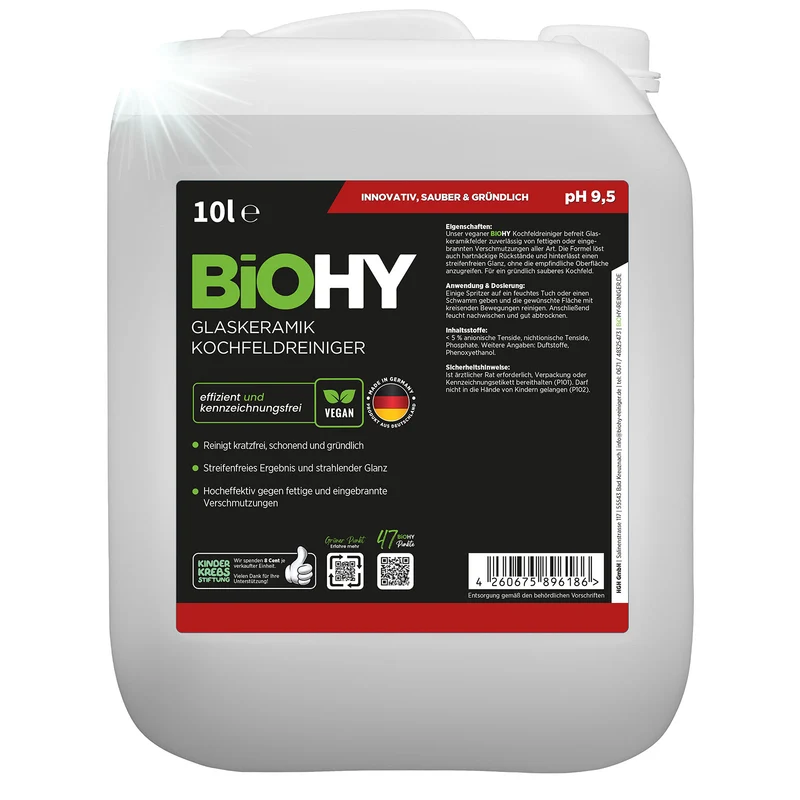 BiOHY nettoyant pour table de cuisson vitrocéramique, nettoyant pour table vitrocéramique, nettoyant pour cuisinière