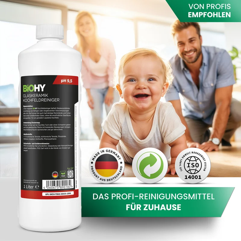 BiOHY nettoyant pour table de cuisson vitrocéramique, nettoyant pour table vitrocéramique, nettoyant pour cuisinière