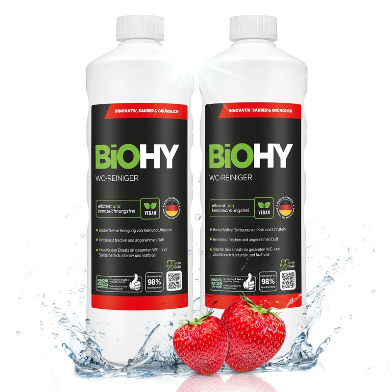BiOHY nettoyant pour WC, nettoyant pour toilettes, nettoyant pour toilettes, rafraîchissant pour WC